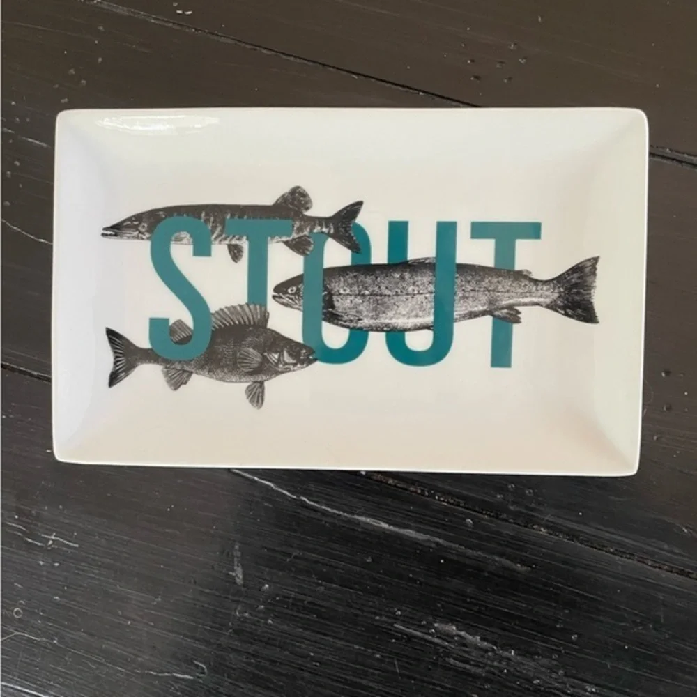Crate and Barrel NWT beer theme‎ cocktail plates